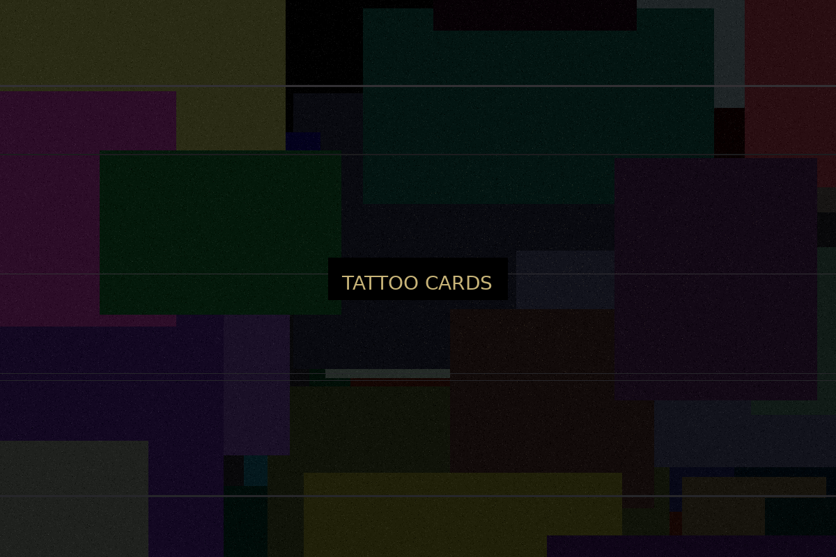 Business cards for Heron & Moss Tattoo